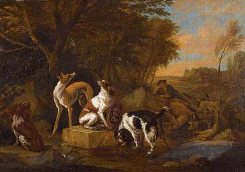 Appraisal: DE GRYEFF ADRIAEN Antwerp circa - Brussels Hunter hunting dog