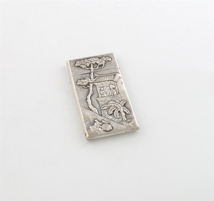 Appraisal: A Chinese silver card case