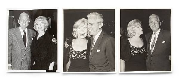 Appraisal: Three Marilyn Monroe black and white photographs circa All vintage