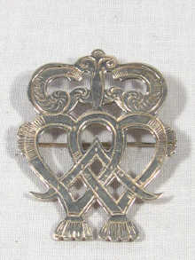 Appraisal: A Scottish silver Luckenbooth brooch hallmarked Edinburgh