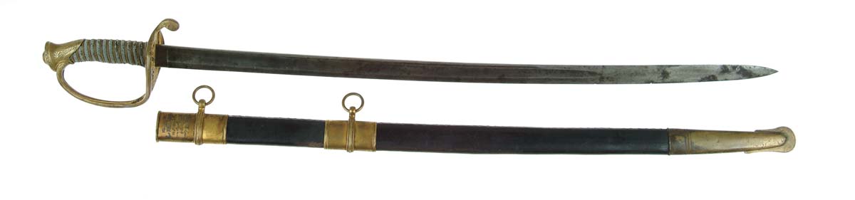 Appraisal: CIVIL WAR PRESENTATION U S MODEL FOOT OFFICERS SWORD CAPTAIN