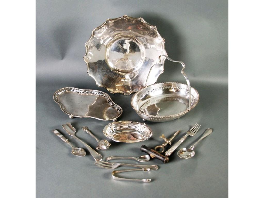 Appraisal: LARGE COLLECTION OF ELECTROPLATE WARES TO INCLUDE SWING HANDLED CAKE