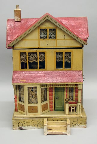 Appraisal: Dollhouse Red Roof dollhouse lithograph paper on wood and painted