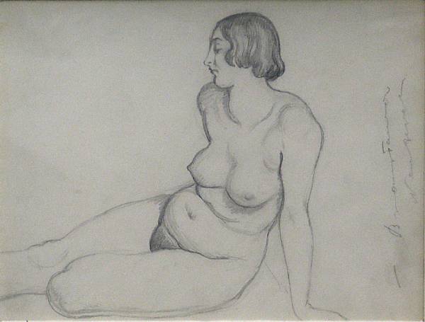 Appraisal: Henryk Berlewi Polish - Seated nude Head of a young