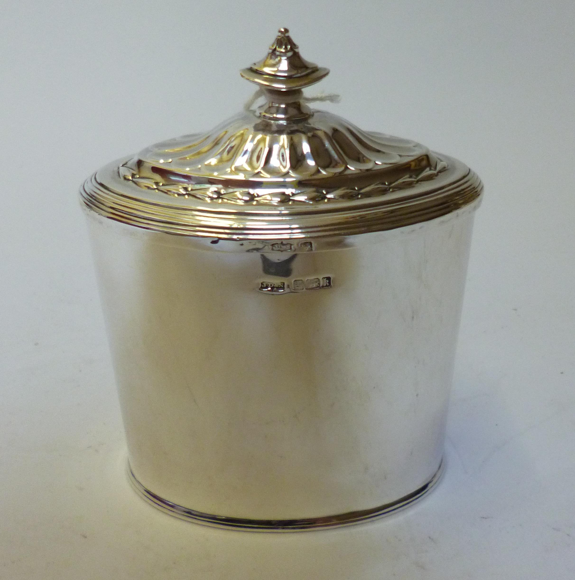 Appraisal: AN EDWARDIAN TEA CADDY maker James Dixon Sons Sheffield of