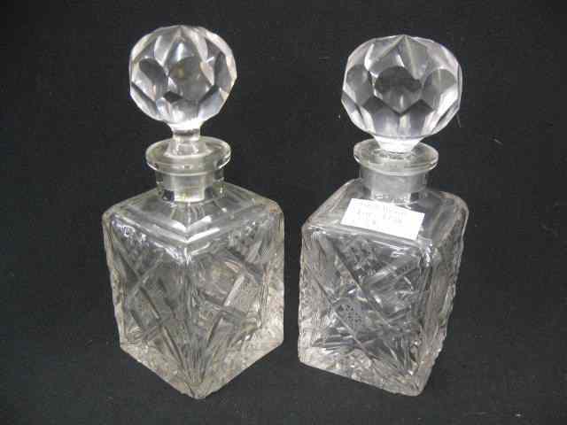 Appraisal: Pair of Cut Glass Cologne Bottles ''