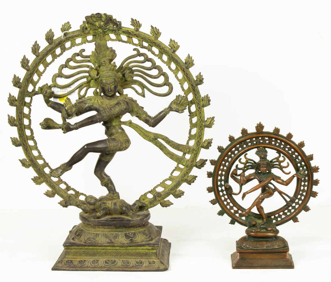 Appraisal: LOT OF SOUTH ASIAN BRONZE FIGURES OF SHIVA lot of