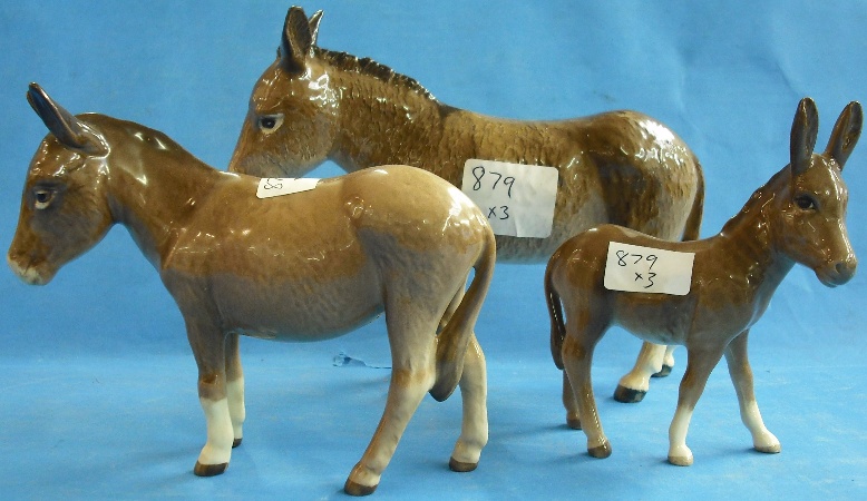 Appraisal: Beswick Donkey Donkey Foal and Donkey B