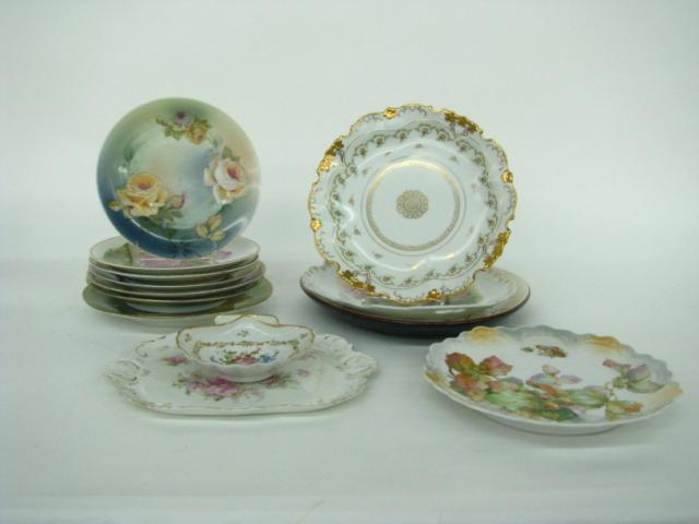 Appraisal: Group of Thirteen antique Plates and Platters many hand painted