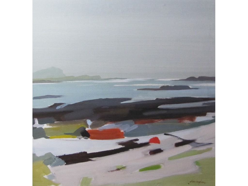 Appraisal: JOHN CUNNINGHAM - COLONSAY SHORE Oil on canvas signed x