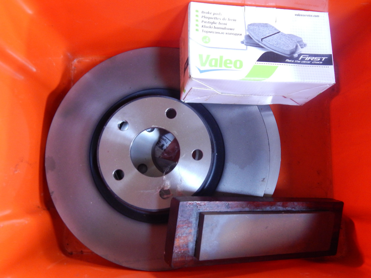 Appraisal: A pair of brake discs brake pads etc box