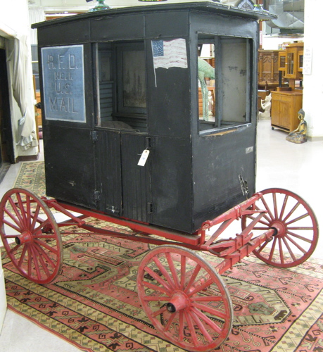 Appraisal: HORSE-DRAWN U S MAIL DELIVERY WAGON Alpenrose Collection American c