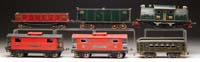 Appraisal: MISC LOT OF TRAINS Lot includes Lionel Standard gauge E