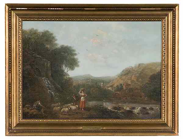 Appraisal: Attributed to Francesco Zuccarelli Italian - Italian Landscape Oil on