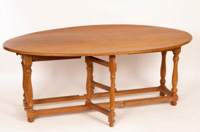 Appraisal: A th Century oak wake table the top cm x