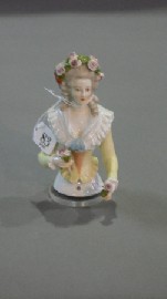 Appraisal: A German porcelain Art Deco half doll in the form