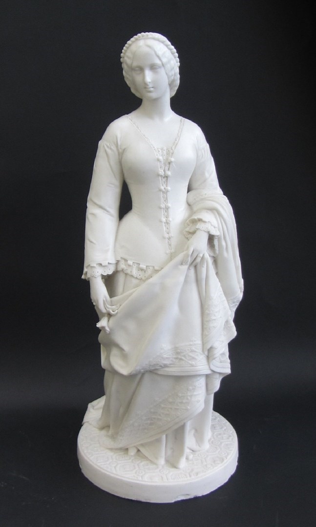 Appraisal: A Minton parian figure 'Lady Constance Grosvenor' on a circular