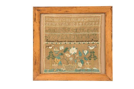 Appraisal: AMERICAN SAMPLER Evelina S Gilman probably Maine early th century