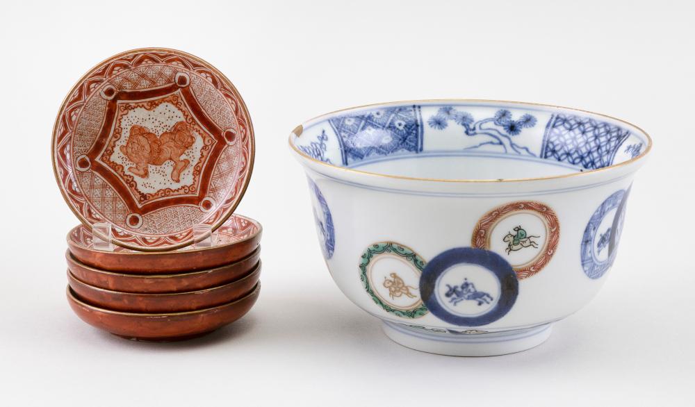 Appraisal: SIX ASSORTED JAPANESE PORCELAINS LATE MEIJI PERIODSIX ASSORTED JAPANESE PORCELAINS