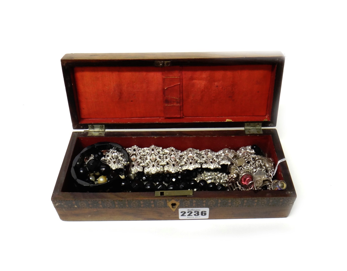 Appraisal: A collection of jewellery comprising a silver charm bracelet an