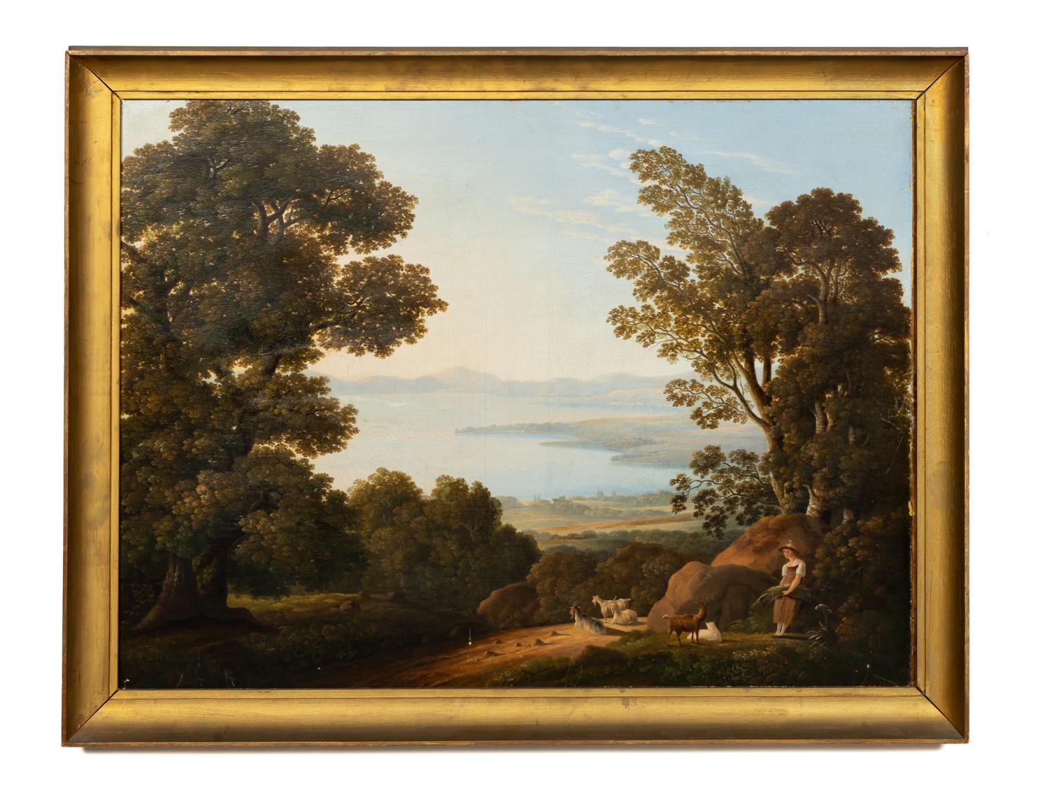 Appraisal: ANTON ALBERS SHEPHERDESS IN LANDSCAPE OIL Anton Antoine Albers German