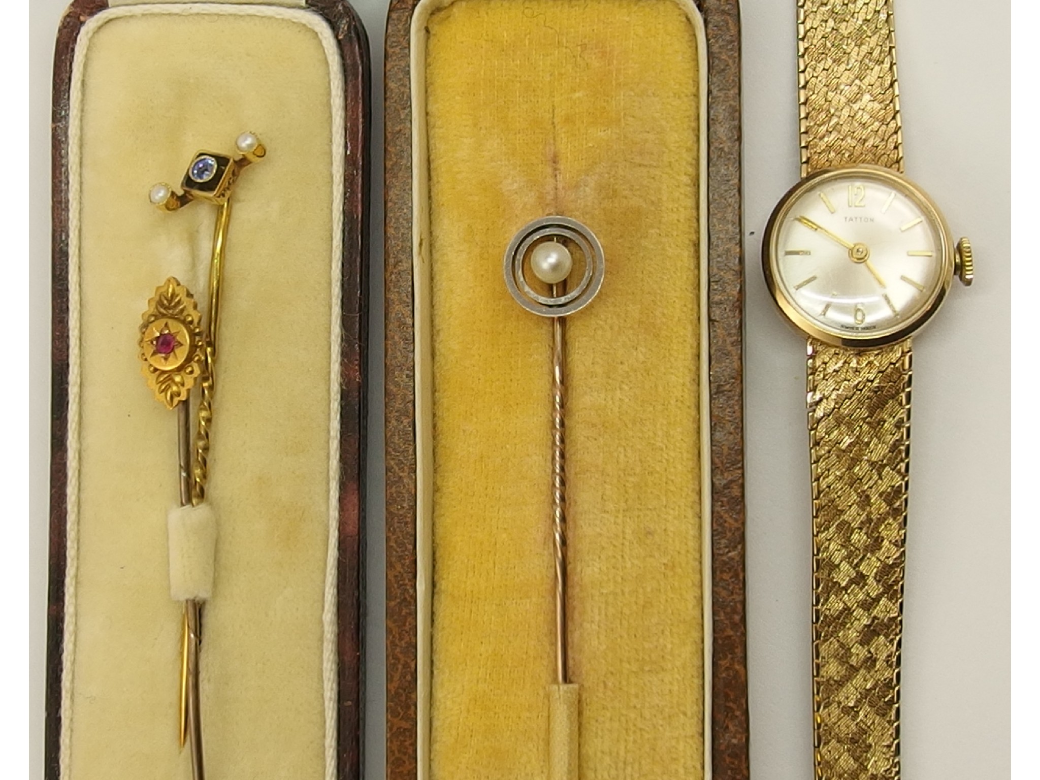 Appraisal: A ct Tatton ladies watch and a collection of yellow