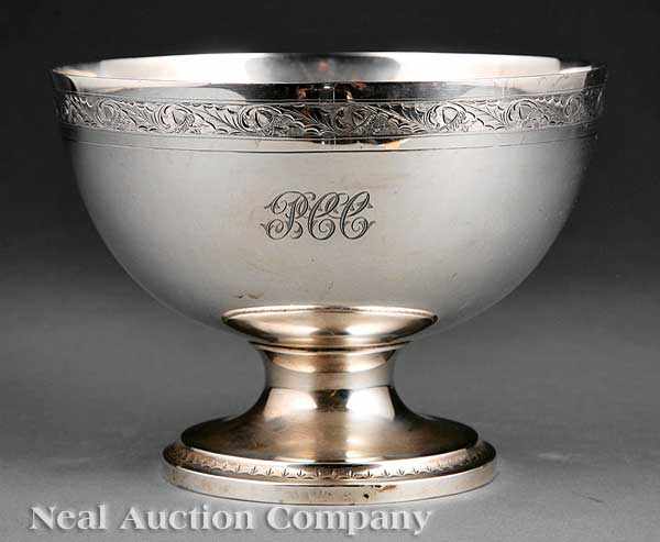 Appraisal: An American Sterling Silver Footed Bowl Tuttle Silversmiths Boston c