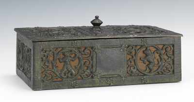 Appraisal: Oscar B Bach Bach Brothers Humidor New York ca Pewter