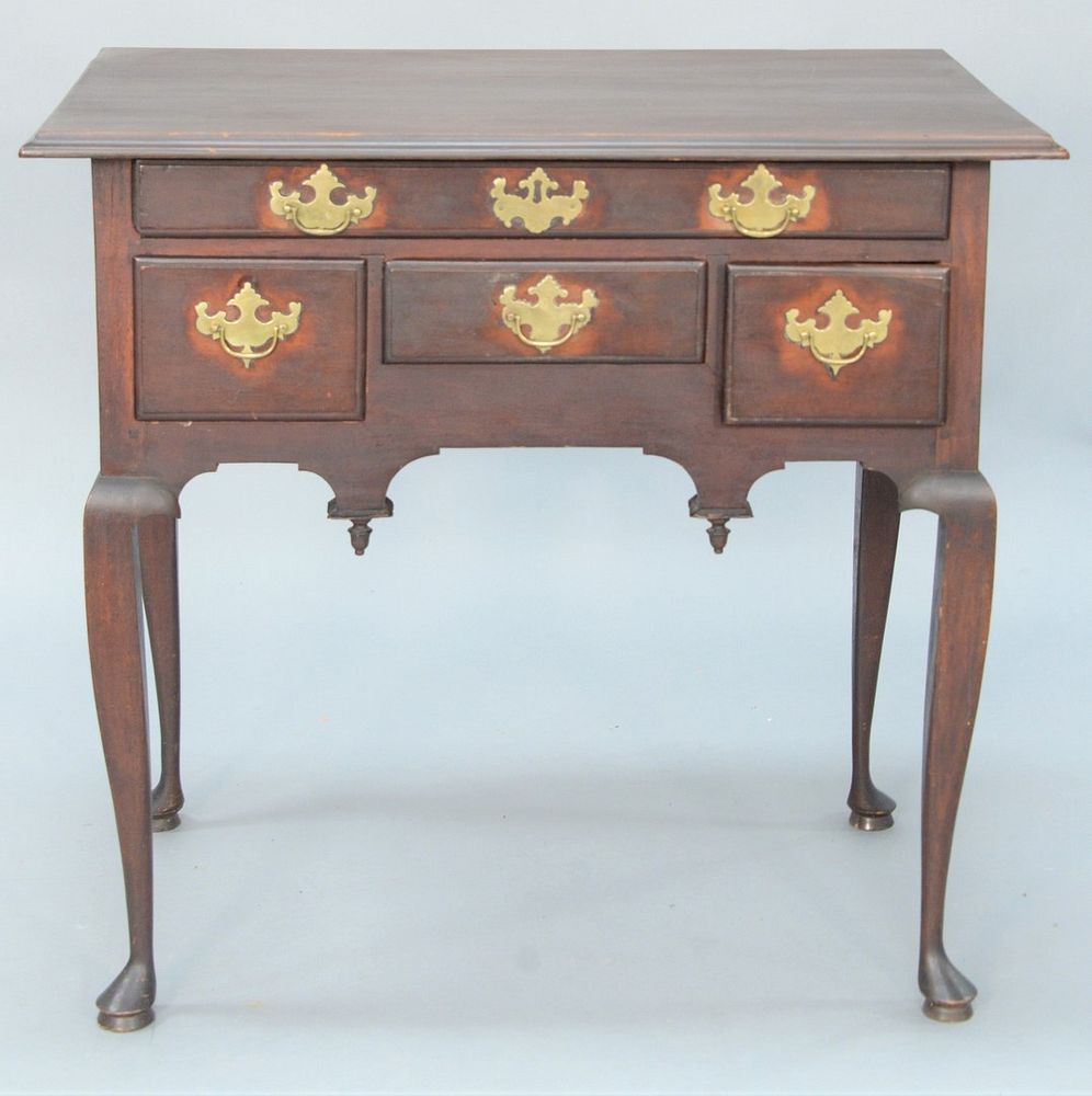 Appraisal: Queen Anne Cherry Lowboy having large rectangular top over one