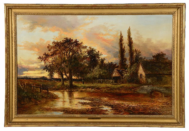 Appraisal: JOSEPH THORS act - 'At Coleshill Warwicks' signed oils on