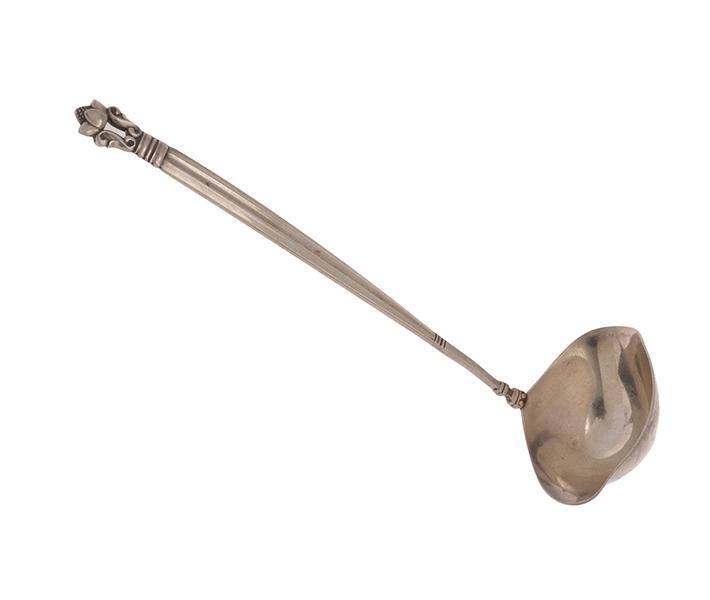 Appraisal: A LADLE BY GEORG JENSEN The Acorn pattern ladle hallmarked