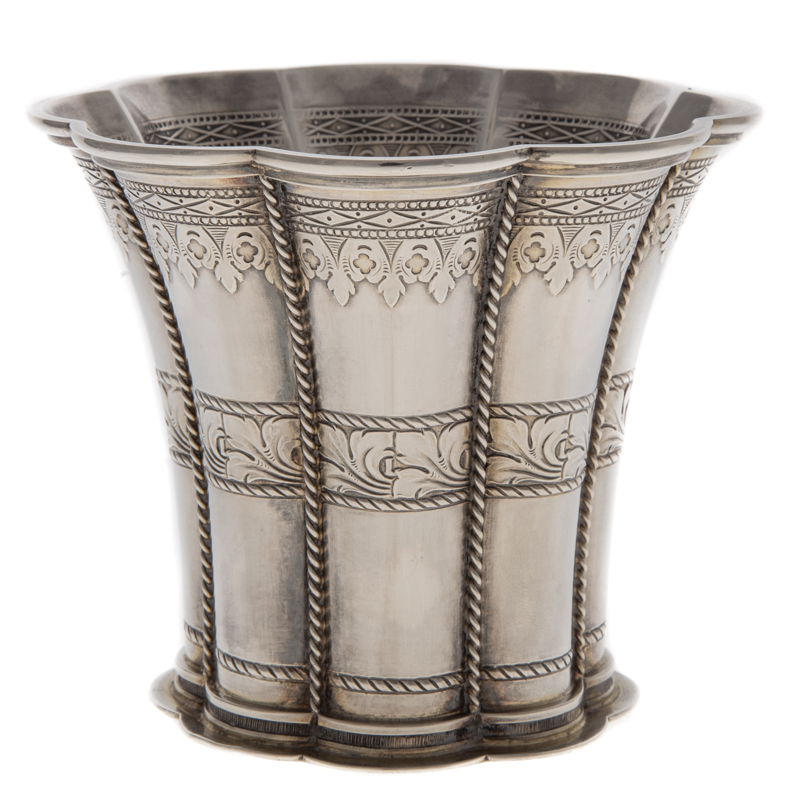 Appraisal: DANISH STERLING VASE BY AAGE ALBING Copenhagen - flaring form