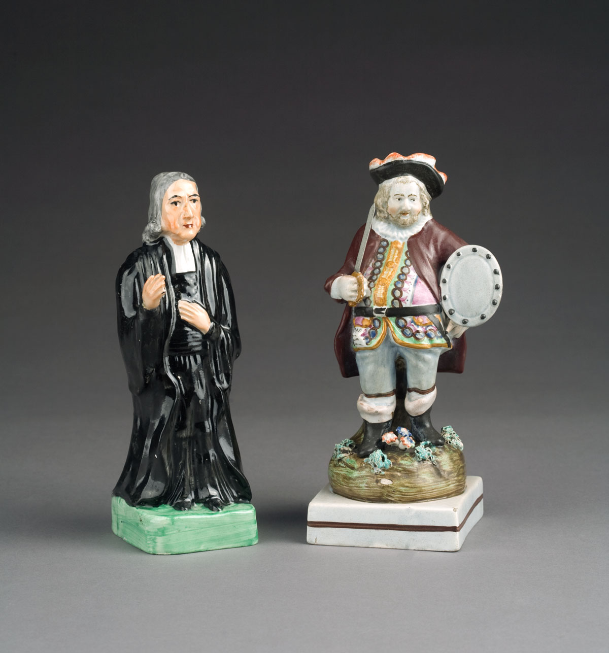 Appraisal: STAFFORDSHIRE PEARLWARE FIGURE OF JOHN QUINN AS FALSTAFF CIRCA -