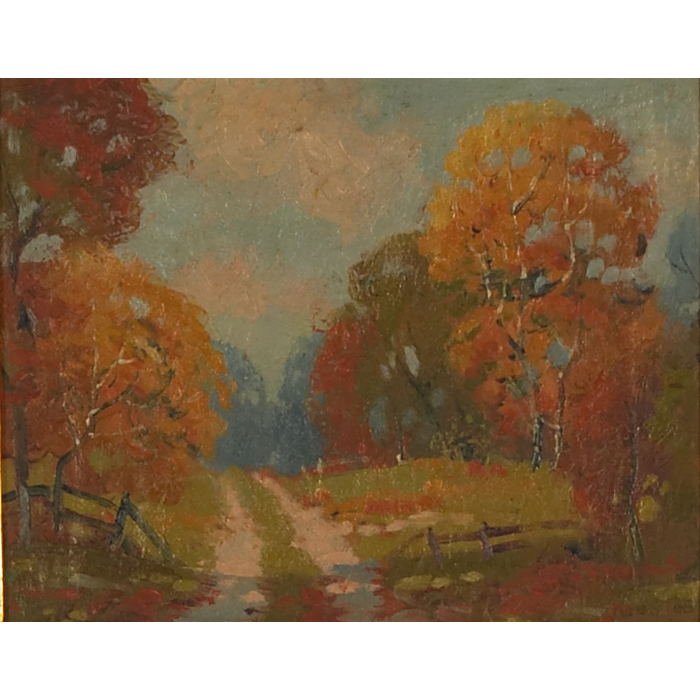 Appraisal: Ernest T Fredericks American - Country Road c oil on