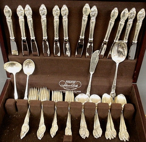 Appraisal: - Sterling silver flatware service for twelve by Westmoreland to