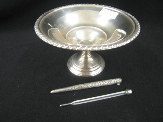 Appraisal: Sterling Silver Compote and Thermometer case