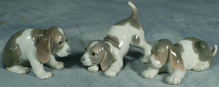 Appraisal: Lladro figurines three puppies long no damage Estimate -