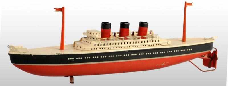 Appraisal: Tin Arnold Ocean Liner Wind-Up Toy Description German Working Three