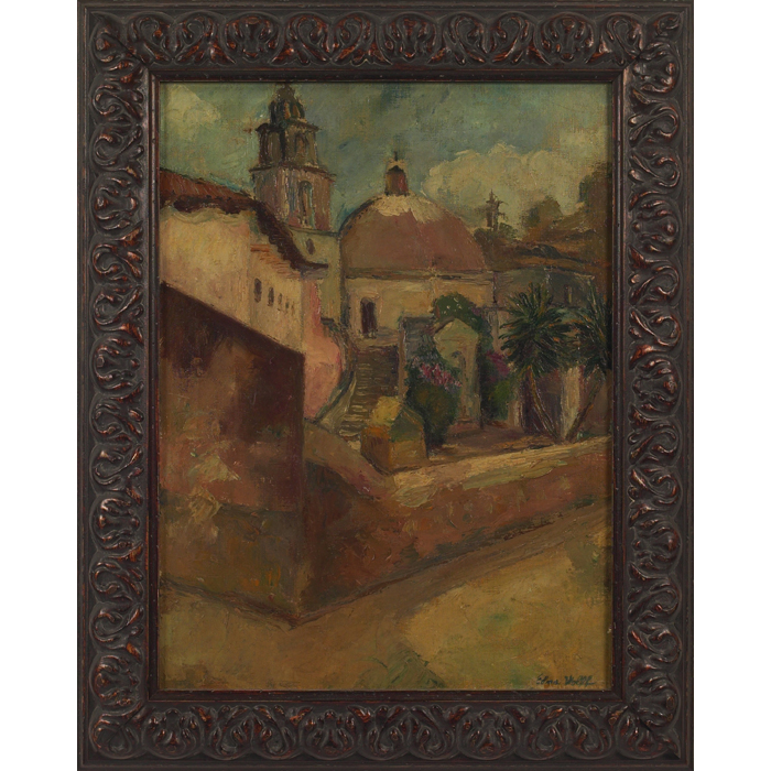 Appraisal: Edna Wolff Henner Maschgan American - Stairway c oil on