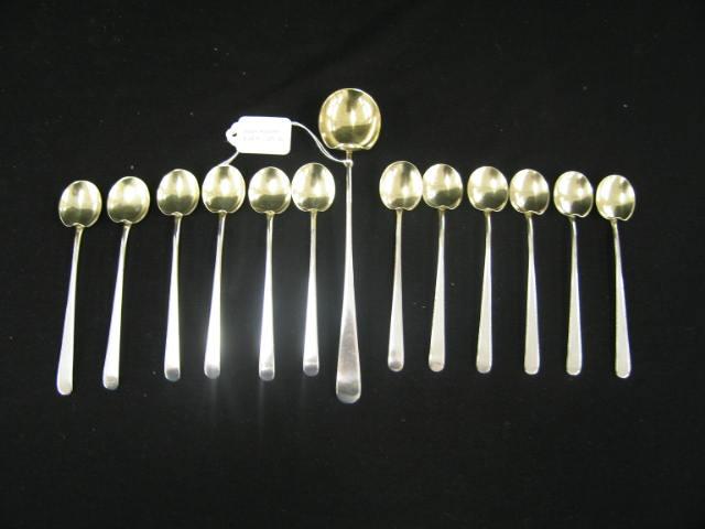 Appraisal: Marcus Co Victorian Sterling Silver Ice Cream Set master and