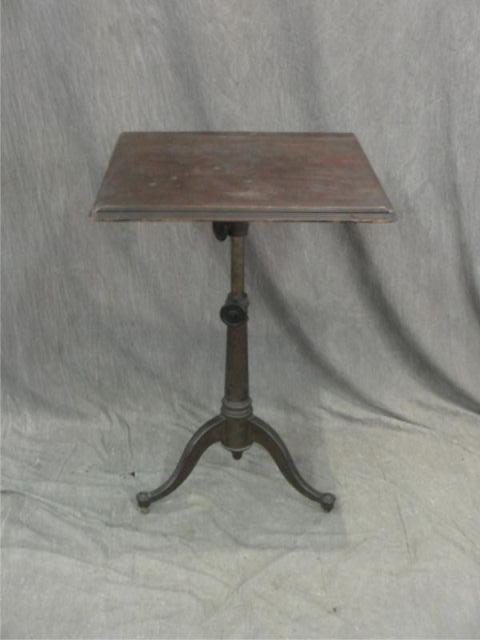 Appraisal: Large Reading Stand with Cast Iron Base From an Orange