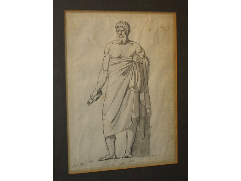 Appraisal: JACQUES-LOUIS DAVID FRENCH - ZENO FROM A STATUE IN THE