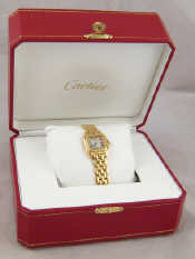 Appraisal: Cartier A Swiss hallmarked carat gold lady's Cartier wrist watch