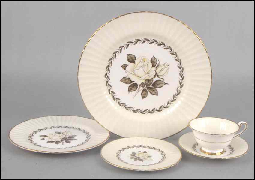 Appraisal: PARAGON PORCELAIN DINNER SERVICE IN THE MALANIE ROSE PATTERN Condition