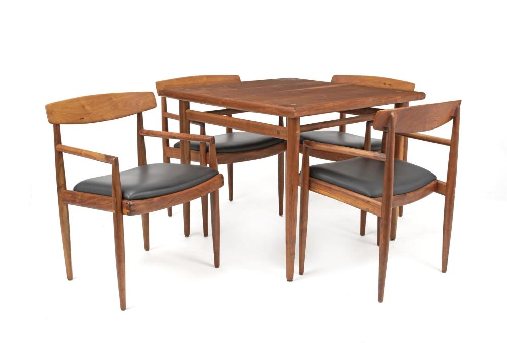 Appraisal: Sam Maloof - American Game table and low-back chairs pieces