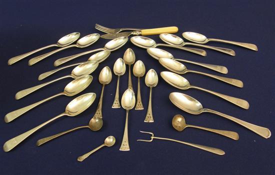 Appraisal: Various non matching silver tea spoons etc Various dates and