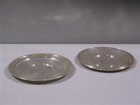 Appraisal: TWO AMERICAN SILVER DISHES The first a Wallace silver circular