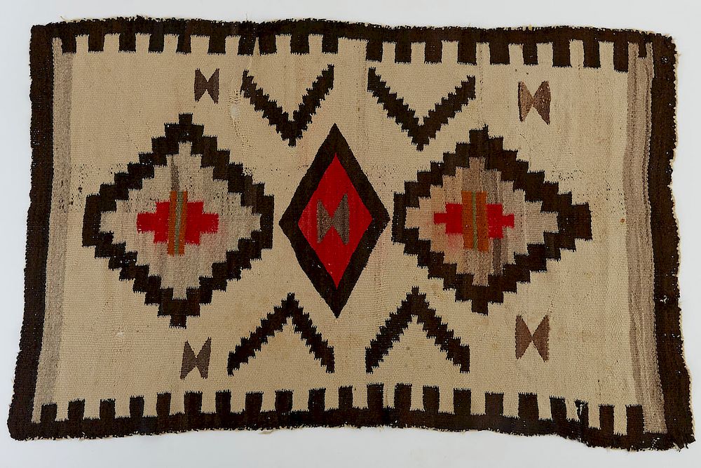 Appraisal: Navajo Weaving Blanket Rug One Navajo blanket or rug with