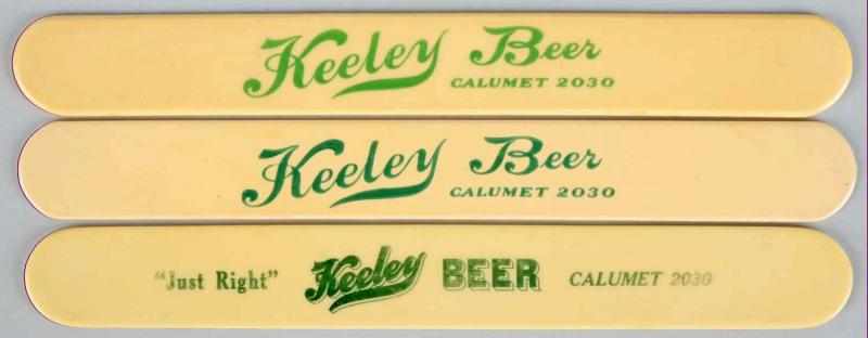 Appraisal: Lot of Keeley Beer Foam Scrapers Single-sided Includes one Just