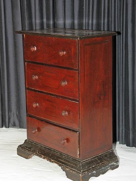 Appraisal: An Italian Baroque style inlaid walnut cabinet late th century